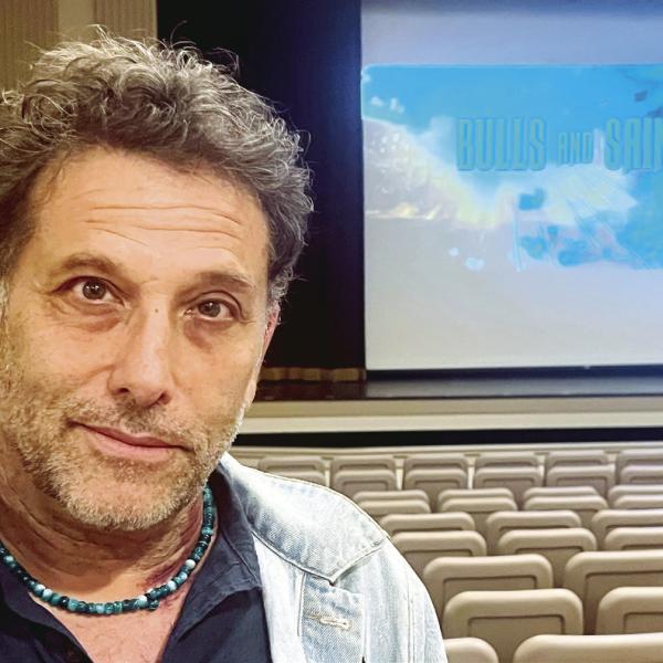 Filmmaker Rodrigo Dorfman spent seven years writing, shooting, and editing “Bulls and Saints,” his heartfelt film about migrant workers longing to return to their Mexican homeland. (IAN TOCHER/Staff)