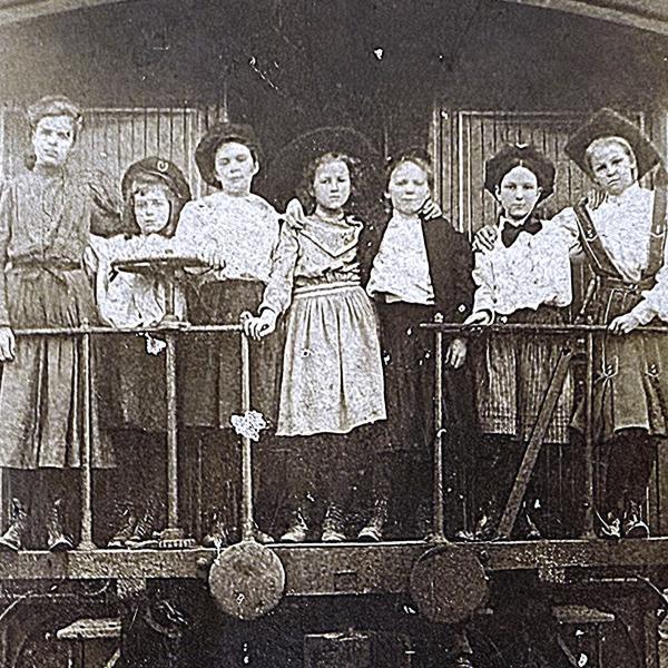 Photo shows students and a teacher from White Plains aboard a train traveling from Union Point to White Plains. CONTRIBUTED