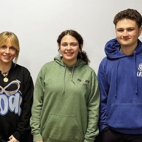 L-R: LOA Students Jillian Gruszynski, Lillian Garcia-Carreras, and Jameson Lackey are three of 1,500 statewide scholars to qualify as semifinalists for this year’s Governor’s Honors Program. CONTRIBUTED