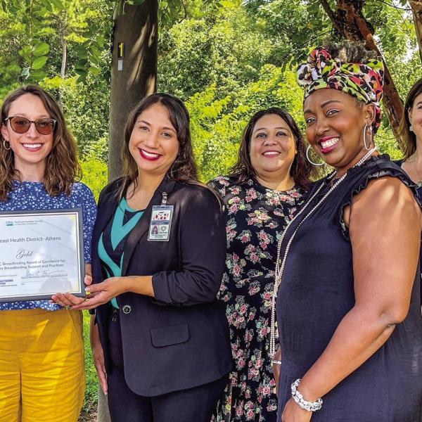 The Northeast Health District’s Women, Infants and Children program is presented with the Gold Level Breastfeeding Award of Excellence from the United States Department of Agriculture. CONTRIBUTED