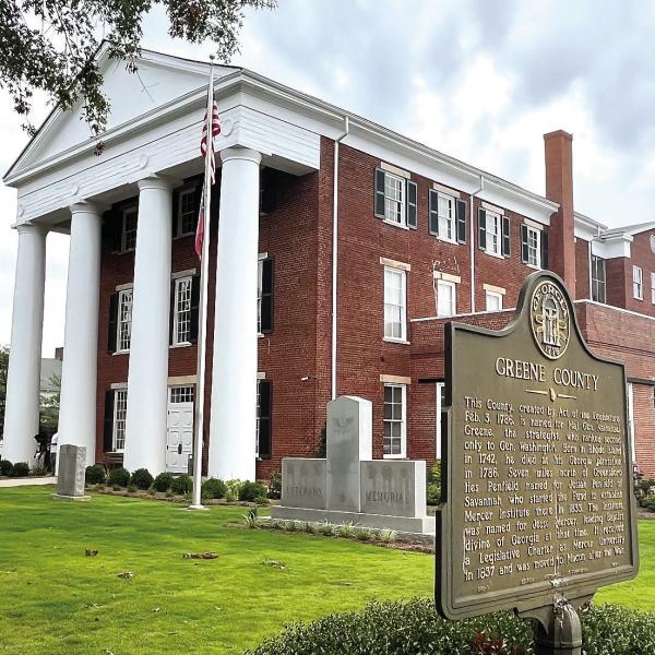 The 176-year-old Greene County Courthouse in downtown Greensboro will soon get a facelift. MARK ENGEL/File photo