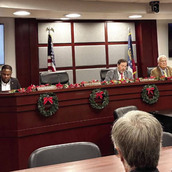 The Georgia Public Service Commission, with member Tim Echols attending remotely, voted Friday, Dec. 19, 2025 to let Georgia Power add nearly 10 gigawatts of capacity, a massive expansion that will cost billions of dollars. TY TAGAMI/Capitol Beat
