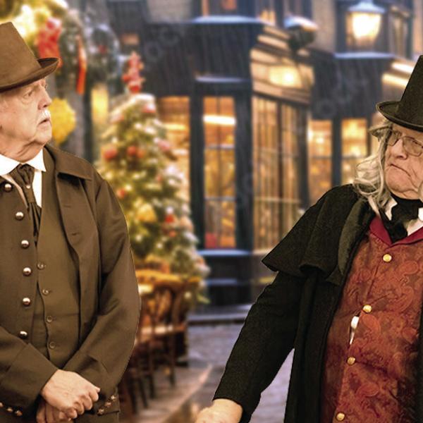 The good-natured Bob Crachit spars with Ebenezer Scrooge. CONTRIBUTED