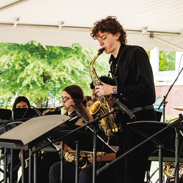 Putnam County High School's jazz band played a 30 minute performance on Georgia College & State University's campus during JazzFest. (COURTESY OF GCSU)