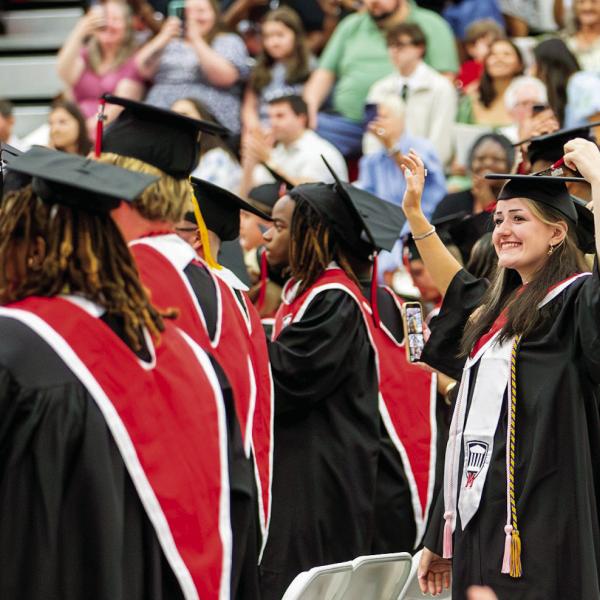 Morgan County High School held its Class of 2026 commencement ceremony in the competition gym on May 22, as inclement weather took place. SKYLA MORRIS/Staff