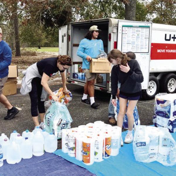 Lake Oconee Academy parents, students, and teachers pooled their resources to deliver much-needed supplies to nearby communities affected by Hurricane Helene. CONTRIBUTED