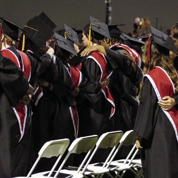 Morgan County’s Class of 2025 sings the alma mater shortly after receiving their diplomas. SKYLA MORRIS/Staff