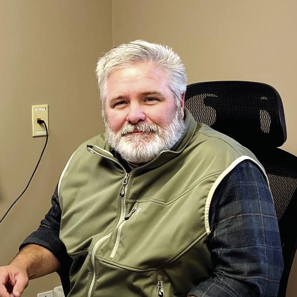 Madison public works director Shawn Wood in his former office at the Jones County Public Works Department. DEBBIE LURIE-SMITH/Staff