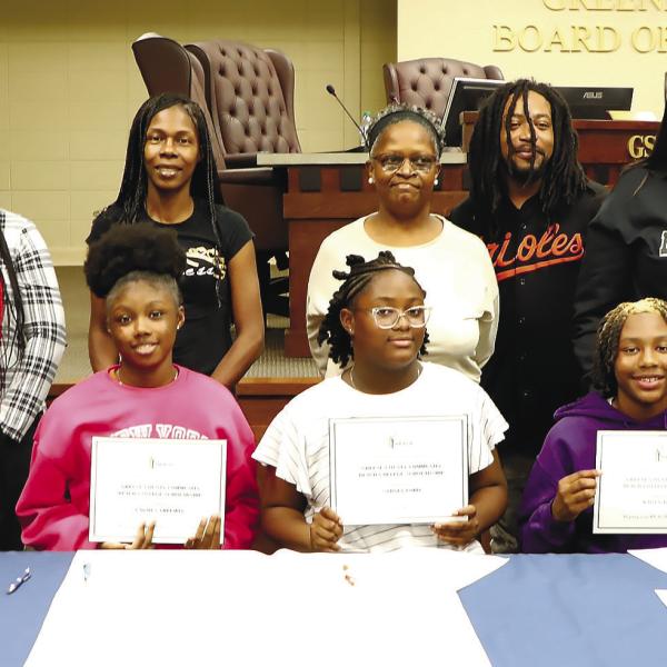 India Armstrong, Kaden Ferrell, Sydney Ford, Carmen Freeman, and Ja’Mia Gresham from Anita White Carson Middle School and Marcus Rhodes from Lake Oconee Academy make up the Greene County School System’s seventh class of REACH scholars