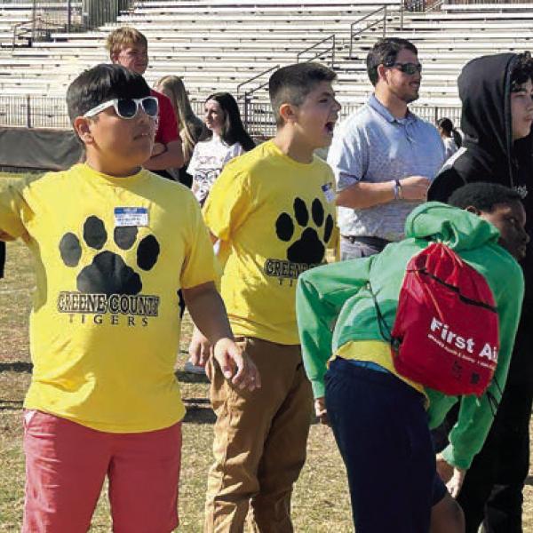 Greene County Special Olympians participate in the softball throw. HANNAH BARRON/Staff