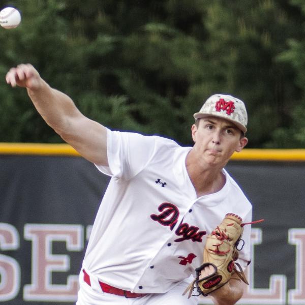 After leading Morgan County to a state championship from the mound last season, Davis Strickland has opted to forego a football career at the University of West Georgia in favor of continuing his pitching career (which also delivered a state title last season) at Kennesaw State University. SKYLA MORRIS/Staff