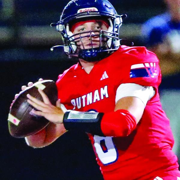 Putnam County senior Branan Griffin earned the Coaches Award after playing through an ACL injury this past season. LANCE McCURLEY/Staff