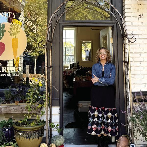 Cindi Fetch, owner of Community Roots, lost more than half of her space inside the market as a result of the building’s fire in July. She is finding creative ways to use front space that wasn’t impacted from the damage. CONTRIBUTED