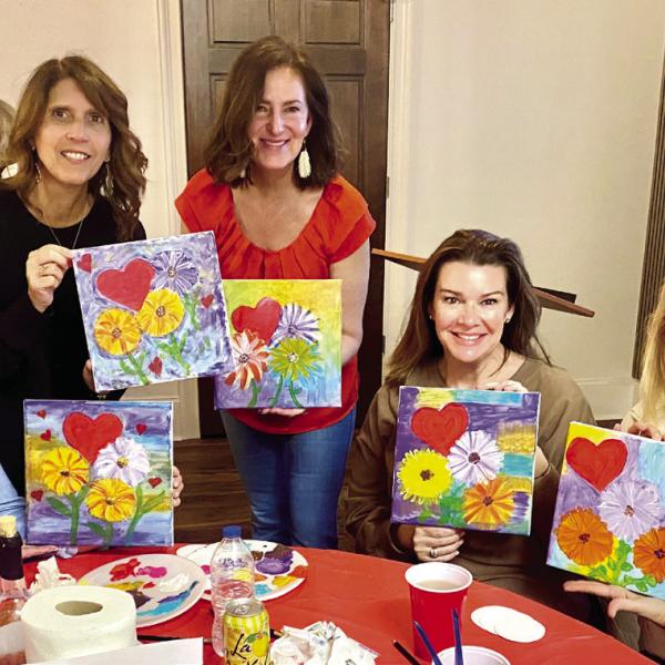 Participants display their artwork created during the 8th annual Heart &amp; Art event Feb. 23 at Putnam General Hospital. CONTRIBUTED