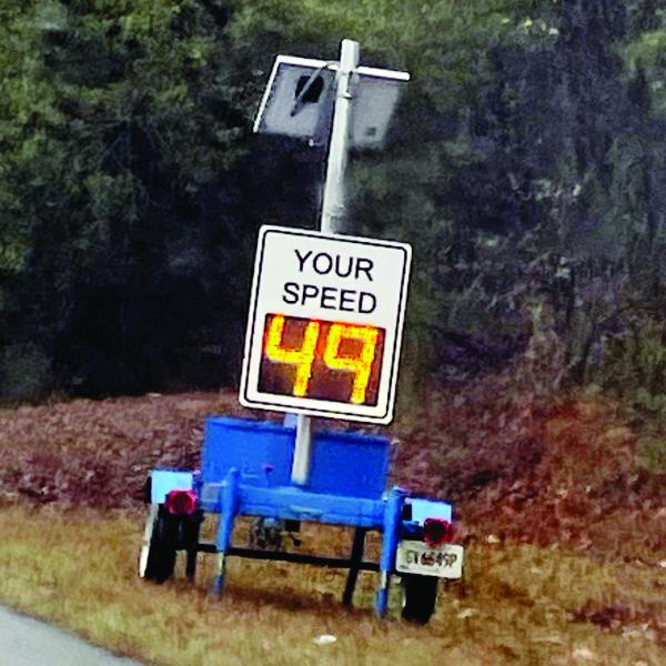 This county-owned traffic monitor on the 700 block of Pea Ridge Road is collecting data for the traffic study. LYNN HOBBS/Staff