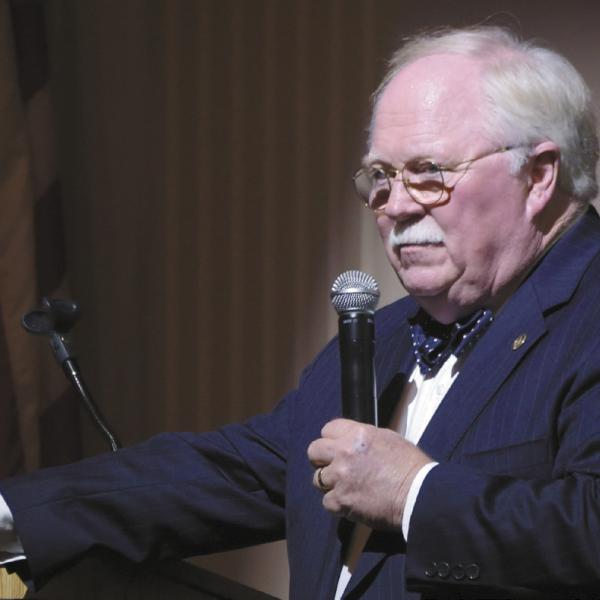 Putnam County Sheriff Howard Sills left the crowd wanting more at The Plaza Arts Center. IAN TOCHER/STAFF