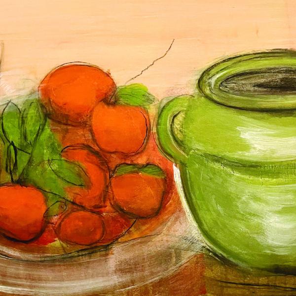 Bowl of Persimmons by Robert Miller