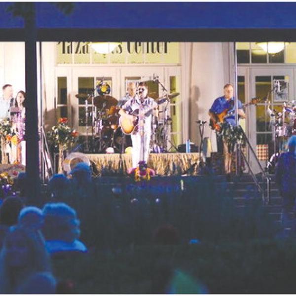 A1A’s Jeff Pike had his eight-piece band with him for The Plaza show, a staple on their schedule each year.