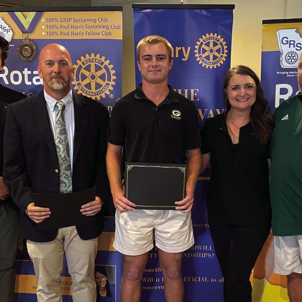 Gatewood senior Jack Wooten (center) is is an honor roll student, plays football, and runs track. He also is the vice president of the Class of 2027. CONTRIBUTED