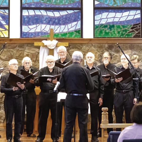 The East Georgia Concert Chorale sings at Lake Oconee Lutheran Church’s benefit concert. LEIGH LOFGREN/Staff