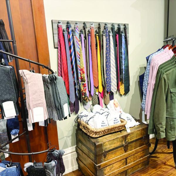Inventory on display at the expanded TJ Bishop’s Men’s Shop in downtown Madison. Photos by HANNAH BARRON/Staff