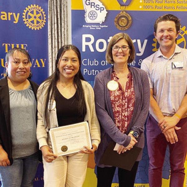 Putnam County High School (L-R): Elidel Hernandez, Ana Barranco, Kara El-Kadi, and Dr. Tyler Franks. (CONTRIBUTED)