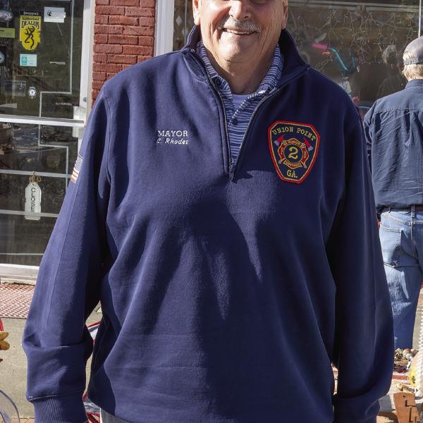 Mayor Lanier Rhodes before the Ticket to Ride begins. LEIGH LOFGREN/Staff