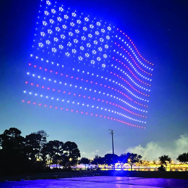 Approximately 500 lighted drones are expected to create various patriotic scenes July 3, in the night sky over Eatonton. (From LunaLite on Instagram)