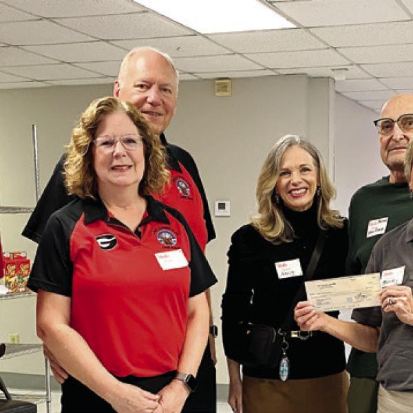Elks Kevin Baker, Beth Colie & Bob Colie presented a $2,000 check to the Greene County Food Pantry’s Nancy DiSpirito, Steve Ruzika and Becky Smith. CONTRIBUTED