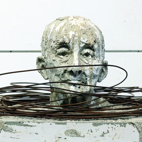 The “Beneath the Surface” exhibit by Dutch artist Helene Roberts features many mixed-media pieces. LEIGH LOFGREN/Staff