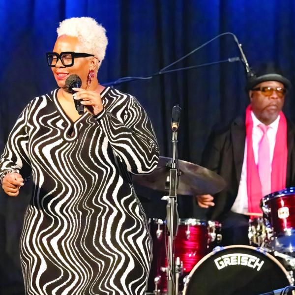 The great vocalist Robin Latimore on stage. LEIGH LOFGREN/Staff