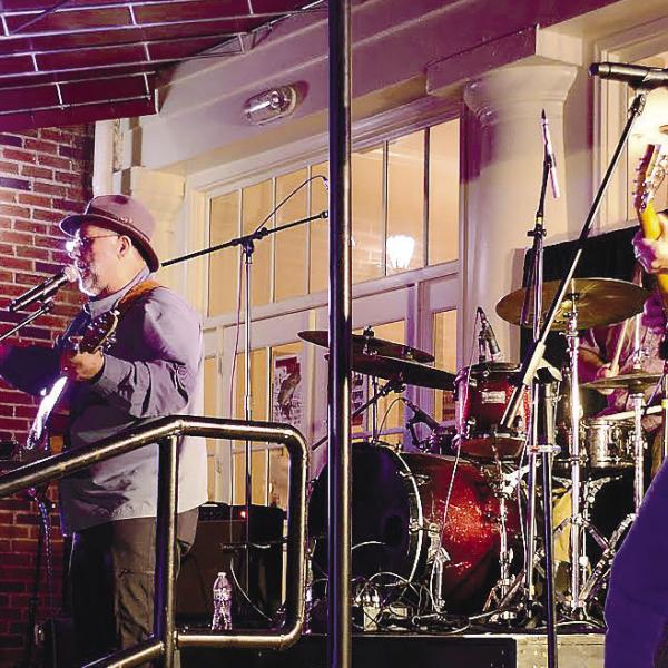 Members of Fall Line Rambler enjoyed the most stage time at The Plaza’s Homegrown Talent concert last Saturday night, playing a full set of their own, plus bookend sets at the beginning and end of the show.