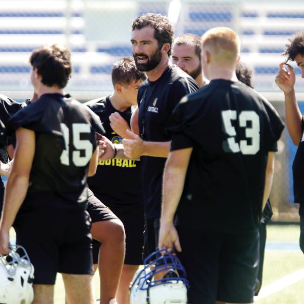 LOA head coach Patrick Stewart said he and his 2026 Titans are looking forward to a new season and expect to be competitive throughout this year’s GHSA Class A schedule. LANCE McCURLEY/Staff