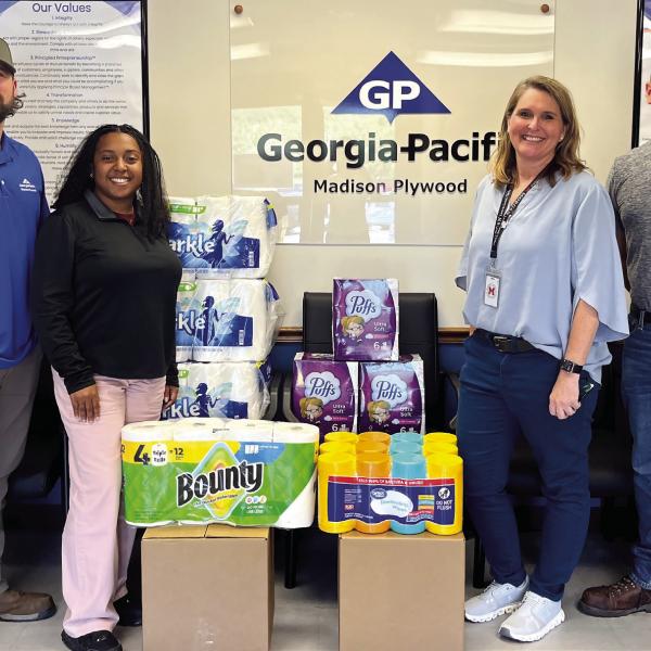 GP HR Business Partner Ashby Smith, GP HR Manager Hadiya Gayle, MCHS Career Academy Director Jennifer Butler, and GP Operations Manager Trainee John Danielak. CONTRIBUTED