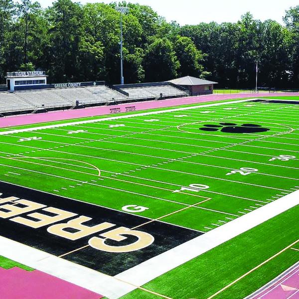 Greene County’s Tiger Stadium is shaping up to be one of the finest venues in the state. (JASON EASLEY/Staff)
