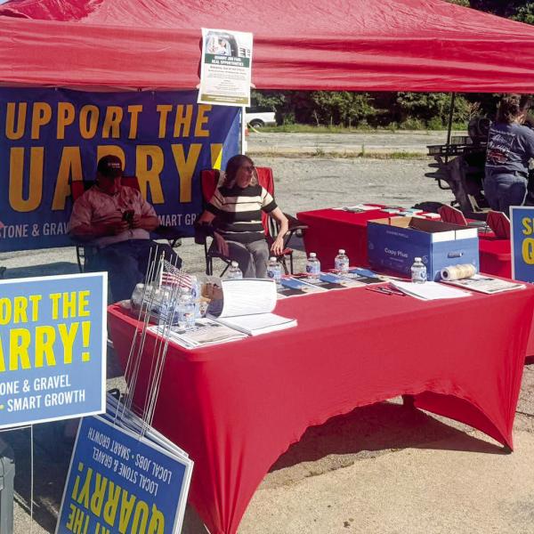 Representatives of Putnam County Stone encouraged support for its quarry proposal at Saturday’s Dairy Festival in Downtown Eatonton. (Putnam County Stone’s Facebook page)