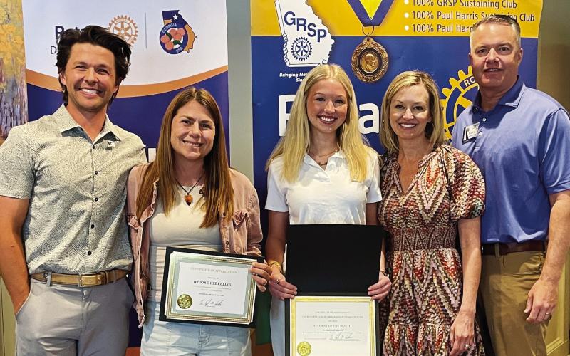 L-R: Dr. Tyler Franks, LOA teacher Brooke Heberling, LOA SOTM Brenlee Brown, Jill Brown, and Trent Brown. CONTRIBUTED