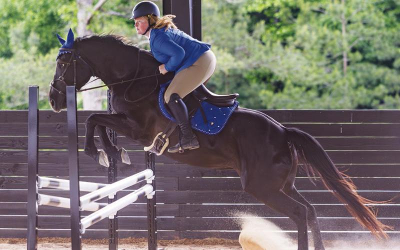 Guests at the NHN event at Lake Oconee Equestrian Center were treated to a a show jumping demonstration. CONTRIBUTED
