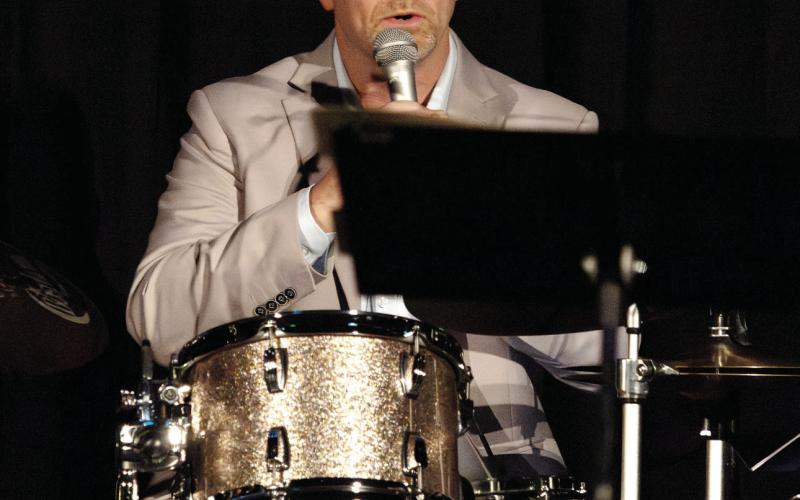 Narrator and drummer Justin Varnes.