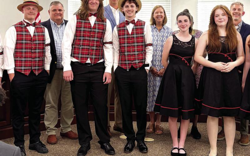Seven MCHS Chorus students took home the 2026 GHSA AA Literary state championship title for the Men’s Quartet and Women’s Trio Categories. Both groups performed their musical pieces for the board.