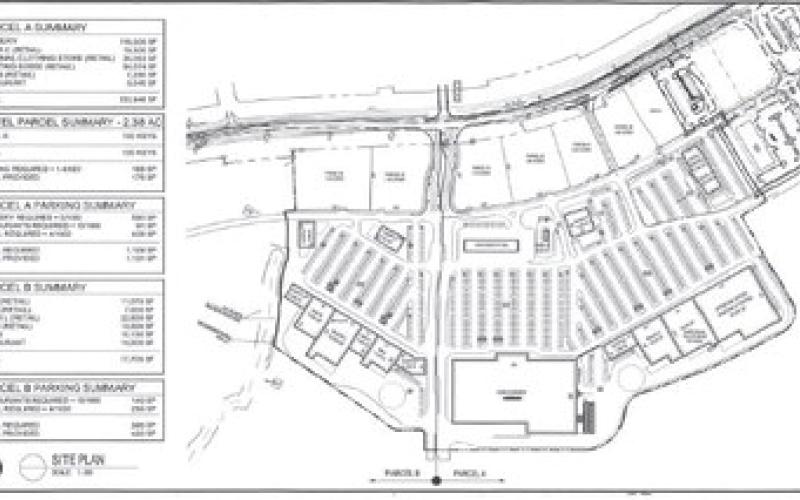 The plat above shows the plans for Oconee Towne Center. CONTRIBUTED