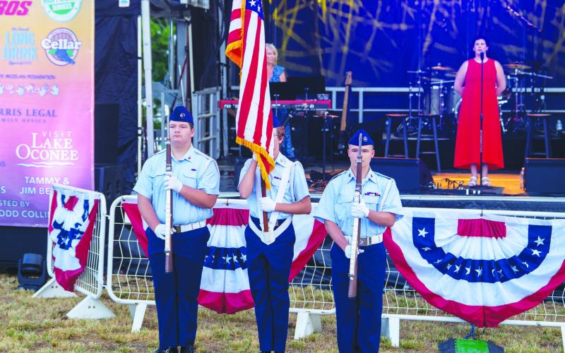 The afternoon began with the presentation of colors shortly before the music started for the annual Oconee Performing Arts Society (OPAS) Memorial Day Weekend Concert.