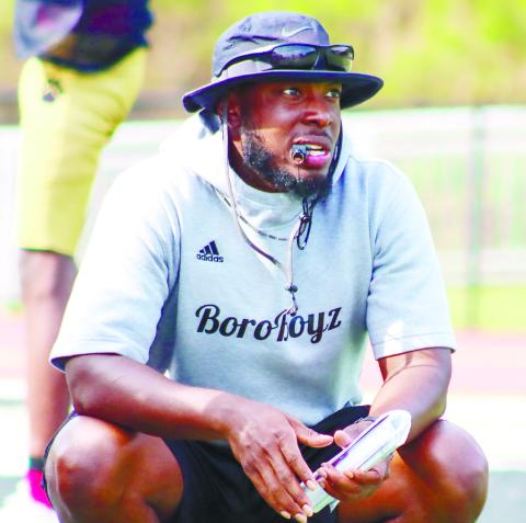 Johnson during a Greene County spring practice in May. LANCE McCURLEY/Staff