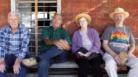 Franklin Churchill Smith and Lynn Hall spent time with Carroll and Richard Simpson Saturday. HANNAH BARRON/Staff