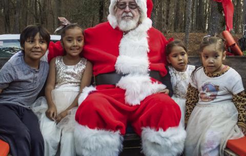 The Holiday season was in full swing this weekend at Hard Labor Creek, with children enjoying a wagon ride alongside Santa Claus. SKYLA MORRIS/Staff