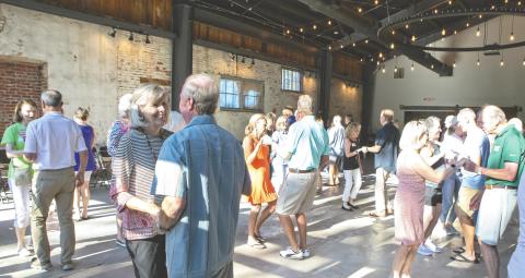 Participants are just having fun after learning the basics of the Carolina Shag Dance.