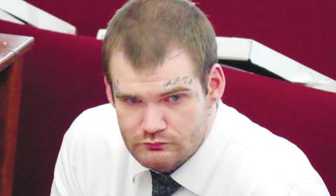 Defendant Ricky Dubose watches opening statements in Putnam County . COURT POOL COVERAGE