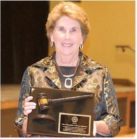 Judge LaVerne Ogletree is pictured with her retirement gavel during a reception Dec. 27. HANNAH BARRON/Staff