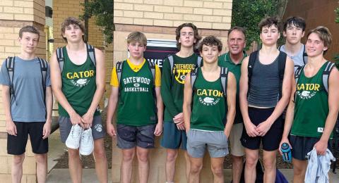 Eight members of the Gatewood basketball team attended a camp at the University of Georgia in Athens last month. CONTRIBUTED