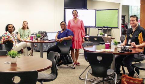The on-site Greene College and Career Academy staff held an end-of-year meeting June 6 at Greene County High School. SKYLA MORRIS/Staff